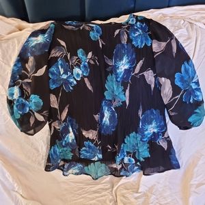 Roz & Ali tunic floral 3/4 sleeve blouse 2x